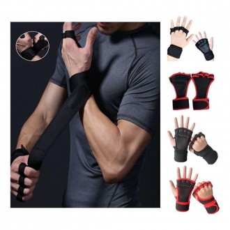 Găng tay tập gym thể thao bảo vệ cổ tay pull-up unisex