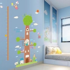 Sticker gỗ đo chiều cao tường, nội thất phòng trẻ em, decal chìa khóa, máy báo đo chiều cao, thiết bị đo chiều cao trẻ em, bảng cho trẻ sơ sinh