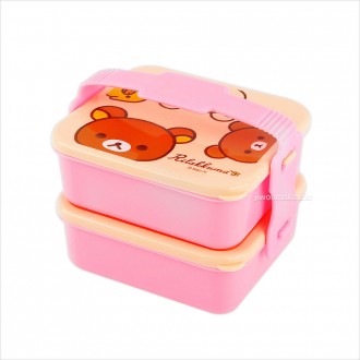 Hộp cơm 2 tầng Rilakkuma Cutie (Happy) - Ngà