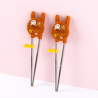 Đũa Hiệu Chỉnh Rilakkuma 2P (Happy) - Nâu