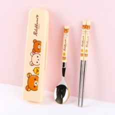 Bộ Hộp Dao Kéo Nhỏ Rilakkuma Mới (Happy) - Ngà