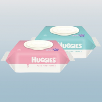 81 khăn ướt loại nắp, 1 Huggies Pure First, giao ngẫu nhiên