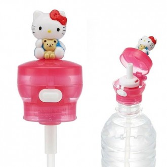 [Giao hàng tận công ty] Mũ rơm một chạm linh vật Hello Kitty cho chai nhựa