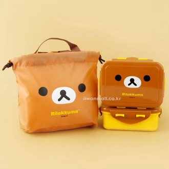 Hộp Cơm Trưa 2 Tầng Rilakkuma Square Sealed (Nâu)