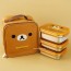 Hộp đựng cơm trưa inox 3 tầng Rilakkuma bag (nâu)