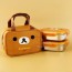 Hộp đựng cơm trưa inox 2 tầng Rilakkuma bag (nâu)