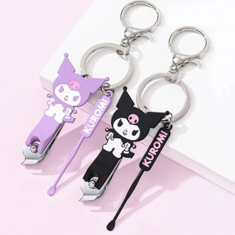 Móc khóa bấm móng tay bên hông Sanrio-Kuromi (Ngẫu nhiên)