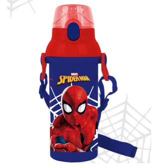 Bình nước Marvel Spider-Man dây đeo vai một chạm cốc đựng nước cho trường tiểu học