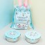 Bộ nắp hộp cơm tròn 2 tầng bằng thép không gỉ Cinnamoroll