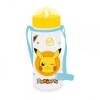 Pocket Monster Pikachu Premium Dây đeo vai Chai nước có ống hút Bình nước cho trẻ em