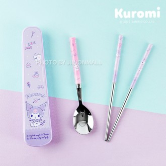 Bộ hộp đựng dao kéo chân không Sanrio Kuromi Slim dành cho trẻ em