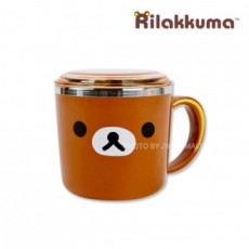 Cốc inox nắp Rilakkuma (Mặt) (Nâu)