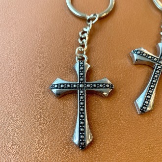 Black Point Antique Cross Keyring Móc khóa Đồ trang trí Phụ kiện Chìa khóa xe hơi