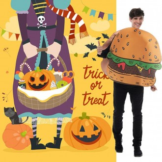 Hamburger Trang Phục Hóa Trang Unisex Giai Đoạn Mặc Tiệc Hóa Trang Halloween Mặc