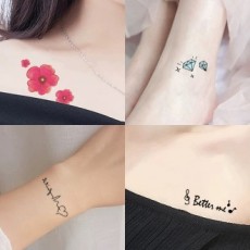 Hình Dán Xăm 30 Loại Chữ Thiết Kế Hoa Bộ L Series Mùa Hè Bể Bơi Hình Xăm Henna