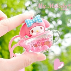 Móc khóa hình cốc cà phê My Melody Glitter