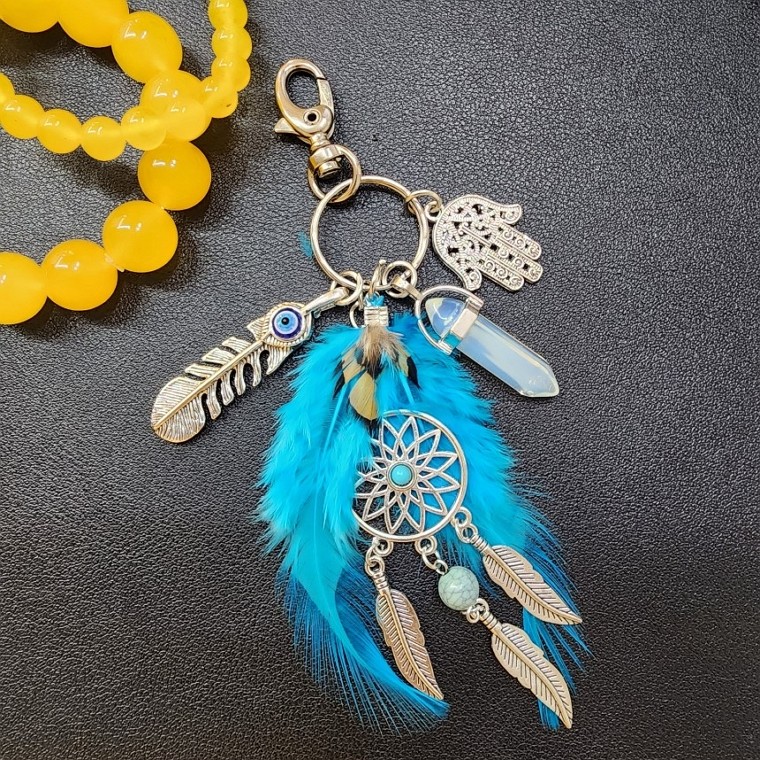 Móc khóa túi đựng móc khóa Dream Catcher phong cách Bohemian di động