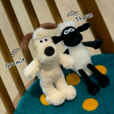 Chính hãng Wellis và Gromit Shaun the Sheep búp bê 16cm móc chìa khóa móc chìa khóa túi móc treo