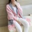 Jdm màu hồng xám sharomi cardigan khăn choàng áo choàng muffler