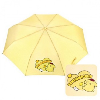 Ô Sanrio Pom Pom Purin Heart 3 tầng Ô có thể gập lại Màu vàng