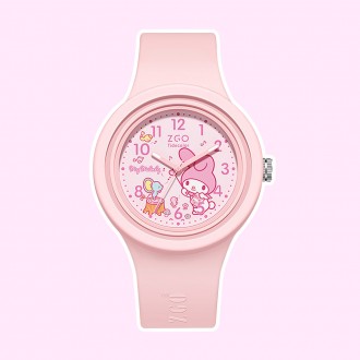 Đồng hồ đeo tay tròn Sanrio My Melody (Hồng)