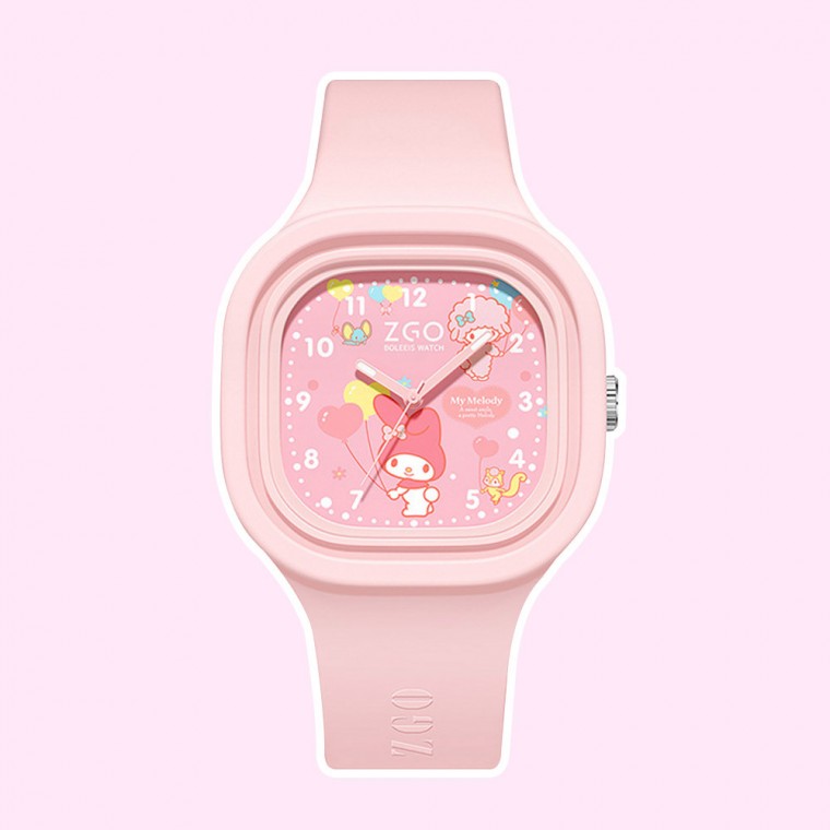 Đồng hồ đeo tay Sanrio My Melody Square (Hồng A)