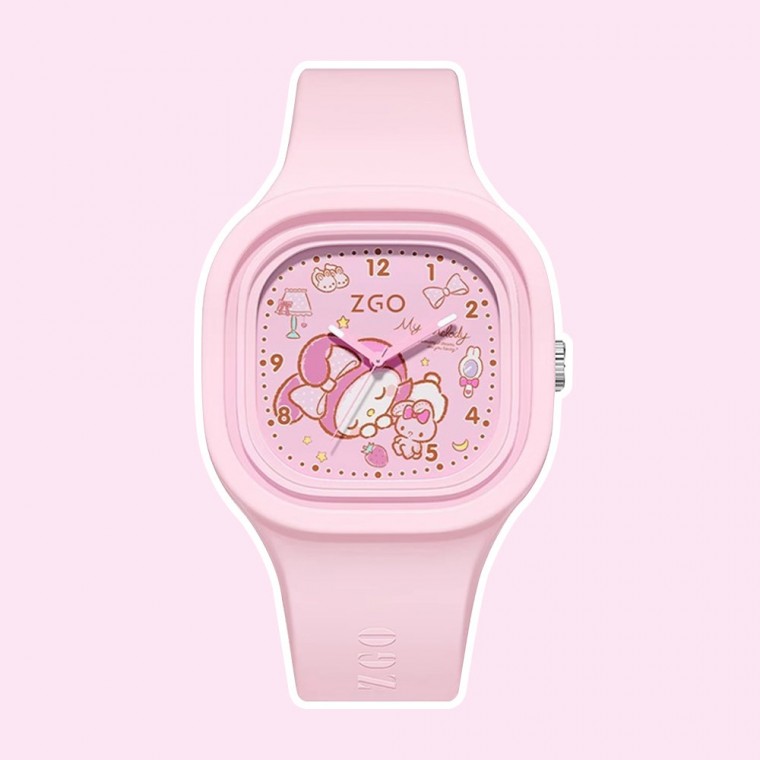 Đồng hồ đeo tay Sanrio My Melody Square (Hồng B)