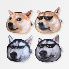 Bookaz Doji Shiba Inu Husky Ví Bỏ Túi Móc Khóa Búp Bê Con Chó Ví Đựng Tiền Xu Túi