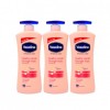 Sữa Dưỡng Thể Vaseline Intensive Care Healthy Hand & Stronger Nail (600ml) - Bộ 3 Sữa Dưỡng Ẩm Body Lotion Aloe Lotion