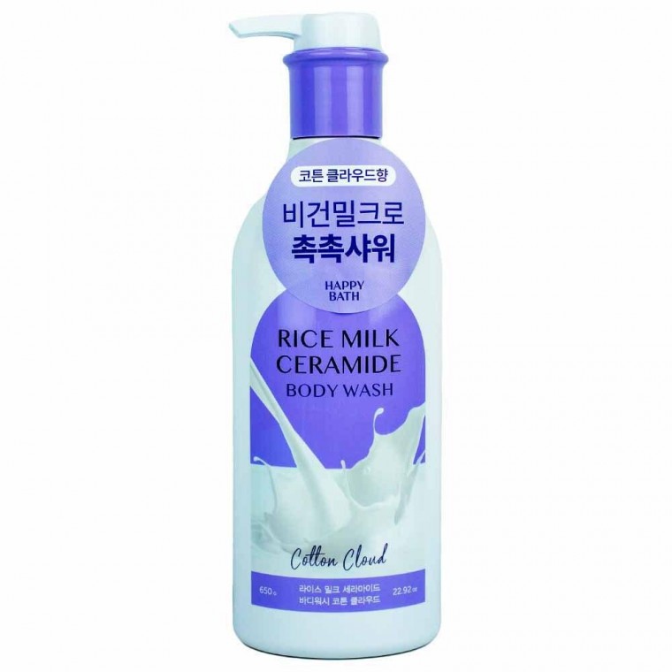 Sữa tắm Happy Bath Rice Milk Ceramide Body Wash Cotton Cloud 650g