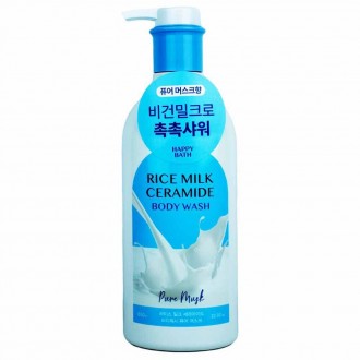 Sữa Tắm Sữa Tắm Happy Bath Ceramide Sữa Tắm Xạ Hương Nguyên Chất 650g