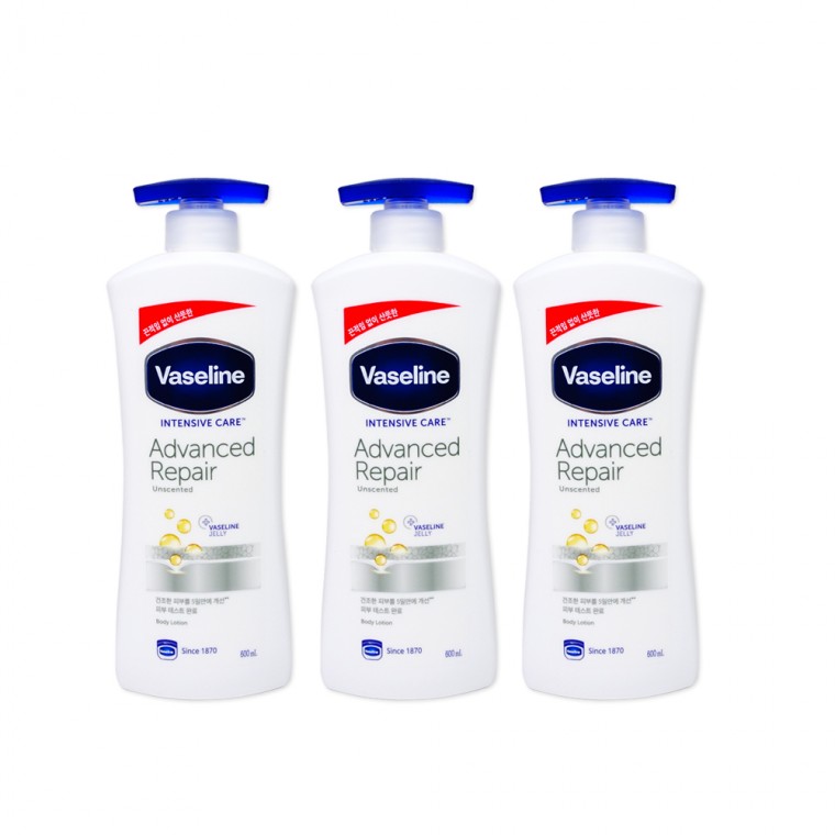 Vaseline Advanced Repair Lotion (600ml) - 3 Sữa Dưỡng Thể Dưỡng Ẩm Cho Da Nhạy Cảm