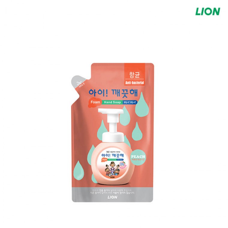 Nước rửa tay khô Kids Clean hương đào 200mL Refill 1EA