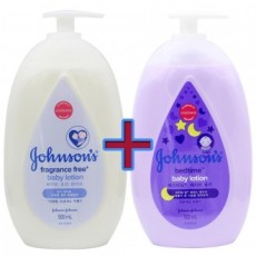 Sữa Tắm Trắng Da Johnson's Baby 500ml + Kem Dưỡng Da Trước Khi Đi Ngủ 500ml