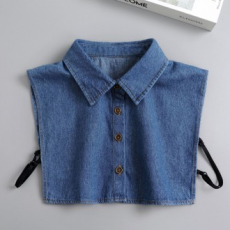 Cổ áo giả denim 3 màu cơ bản Áo sơ mi bên trong cổ áo bên trong cổ áo nhiều lớp Cổ áo Trung Quốc