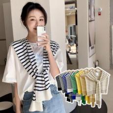 Mùa xuân hè dangara khăn choàng cardigan áo len giả nhiều lớp