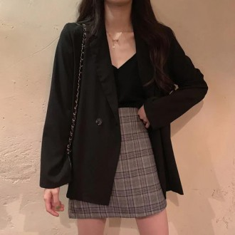 Áo khoác blazer nữ trơn 2 màu cơ bản LK-J004