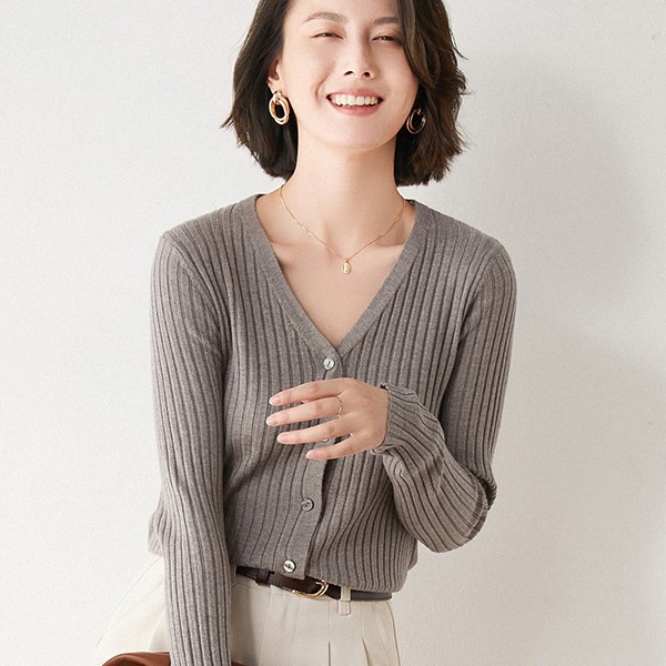 Áo cardigan ngắn đan gân 4 màu dành cho nữ LK-G007