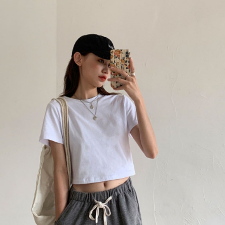 Áo thun nữ crop top mùa hè nóng bỏng crop top01