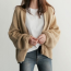 Áo len cardigan dệt kim khăn choàng nữ Áo choàng len cardigan IS-CD04