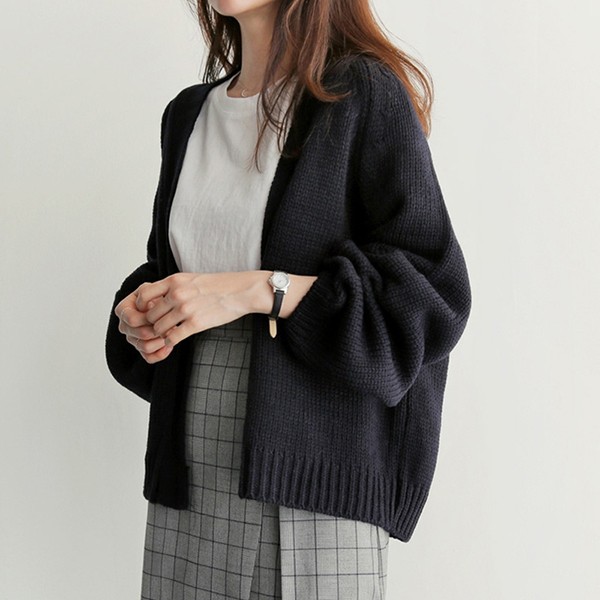 Áo cardigan kiểu dáng đơn giản cardigan nữ đan khăn choàng dệt kim WS-CD04