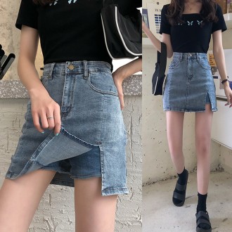 Quần váy denim xẻ tà DHH-A48