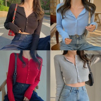 Áo cardigan crop top ngây thơ gợi cảm DHH-B67