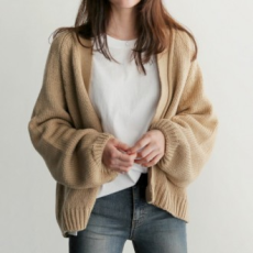 Áo cardigan nữ đan gân cardigan cardigan bóng cơ bản WS-CD04