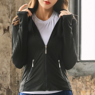 Quần áo tập yoga zip-up thể thao KKJN C41 dành cho nữ