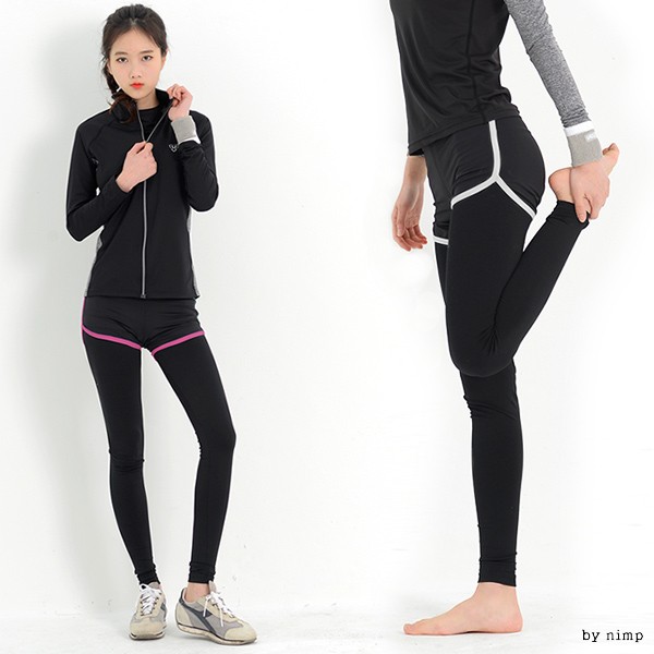 ALL4058 Quần legging thể thao One Line Yoga Rash Guard 9' dành cho nữ