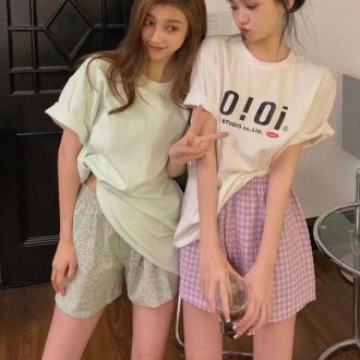 6 màu pastel cotton quần short mặc nhà dễ mặc thân cây nữ dải quần rộng xinh xắn kích thước du lịch