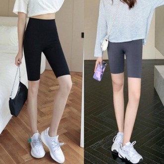 Quần legging 3/4 lưng cao liền mạch cơ bản thoải mái mùa hè