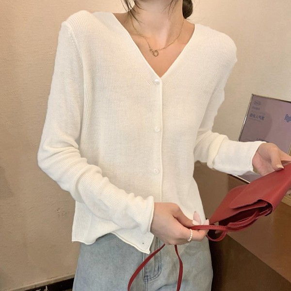 Áo cardigan mỏng cổ chữ V 3 màu WS-N03