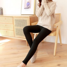 Quần legging nữ cạp cao lót sọc ngang hông Quần legging cotton nữ Modal Part 9 Part 7